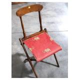 Victorian Oak Folding Chair