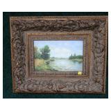 8 x 12.5" O/B Unsigned, in heavy frame