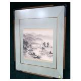 Framed Oriental on Silk,