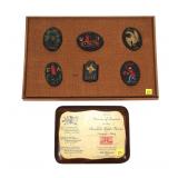 Miniature fire plaques and firearms service award