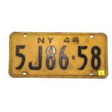 1944  New York license plate
