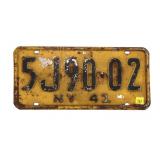 1941  New York license plate