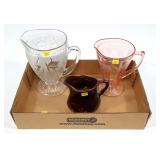 Lot: Assorted pitchers, 3 pcs.