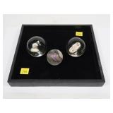 Lot: 3 Sulphide Marbles