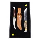 Lot: Case XX and Western Vintage Hunting knives