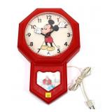 Vintage Mickey Mouse Electric Wall Clock, 15.5" L