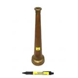 Vintage Brass Fire nozzle, 12"