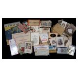 Lot, paper items, cabinet cards, misc.