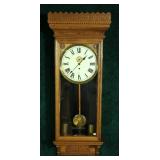 WM. Gilbert Oak Regulator Wall Clock