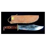Western U.S.A. W49 Knife With Leather Sheath