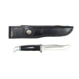 Buck 102X Knife with Leather Sheath 8" Overall