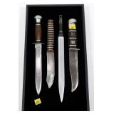Lot: 4 Assorted Hunting/ Military Knives