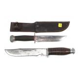 Lot: 2 Military Knifes, 1 with sheath