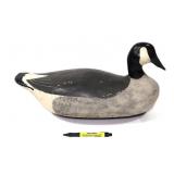 Vintage Ken Harris carved wooden goose decoy,