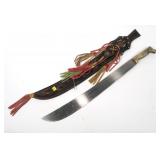 Decorative Corneta Machete with Leather