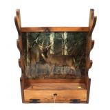 Pine 4-gun rack, with storage and key