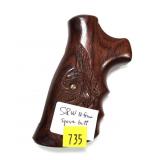 S&W N frame square butt carved grips