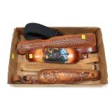 Lot, assorted slings, mostly embossed/decorated