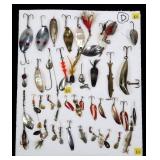 Lot, vintage fishing lures, 43 pcs.