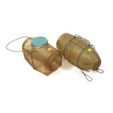 Lot, 2 vintage plastic minnow traps