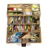 Fenwick tackle box with assorted lures