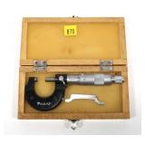 Outside Micrometer, 0-1" in wooden box
