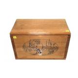 Wooden Ammo Box with Buck