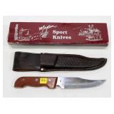 Long Wolf Hunting Knife with leather sheath