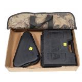 Lot, handgun cases: 2 hard, 1 soft