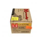 Box of Hornady .44 Mag 240-grain XTP cartridges,