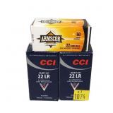 3- Boxes assorted .22 lR cartridges, -x3 boxes of