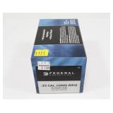 Brick of 500 Federal .22 LR cartridges, 500 rounds