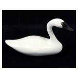 Charles Jobes wooden swan decoy, signed "1988 #88"