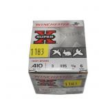 Box of Winchester .410 Ga. 3" No. 6 shot shells,