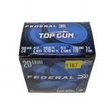 Box of Federal Top Gun 20 Ga. 2.75" No. 7.5