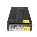 Box of Hornady Black .308 WIN. 155-grain A-Max