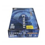 Box of Federal .308 WIN 150-grain SP cartridges,