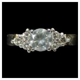 10K Yellow gold round brilliant cut diamond