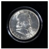 1950 Franklin half dollar, gem BU