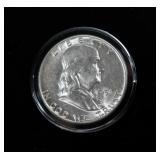 1951 Franklin half dollar, gem BU