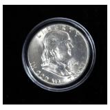 1961-D Franklin half dollar, gem BU