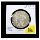 1878-S Morgan dollar, gem BU