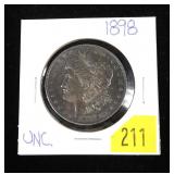 1898 Morgan dollar, uncirculated