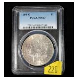 1904-O Morgan dollar, PCGS slab certified MS-63
