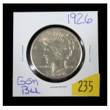 1926 Peace dollar, gem BU