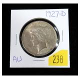 1927-D Peace dollar, AU
