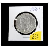 1885-O Morgan dollar, AU