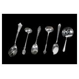 6- Sterling serving pieces, -x6 pcs.,