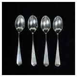 Set of 4 sterling demitasse spoons, .934 T.oz. tw