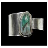 Sterling silver hand crafted band with bezel set